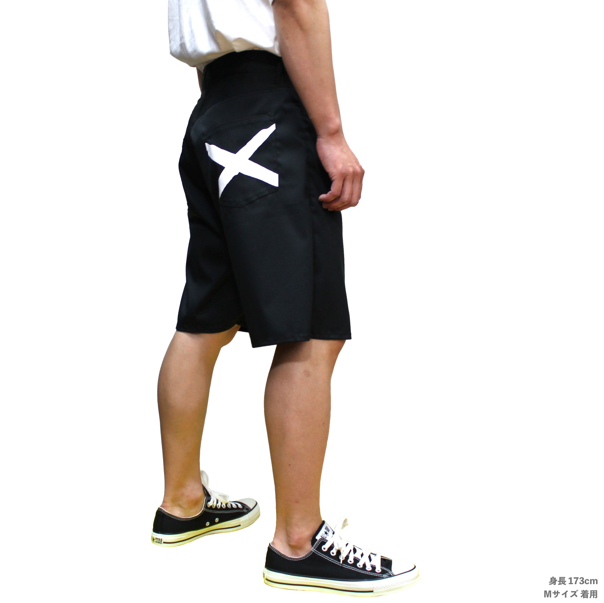 iggy shorts BLACK × WHITE
