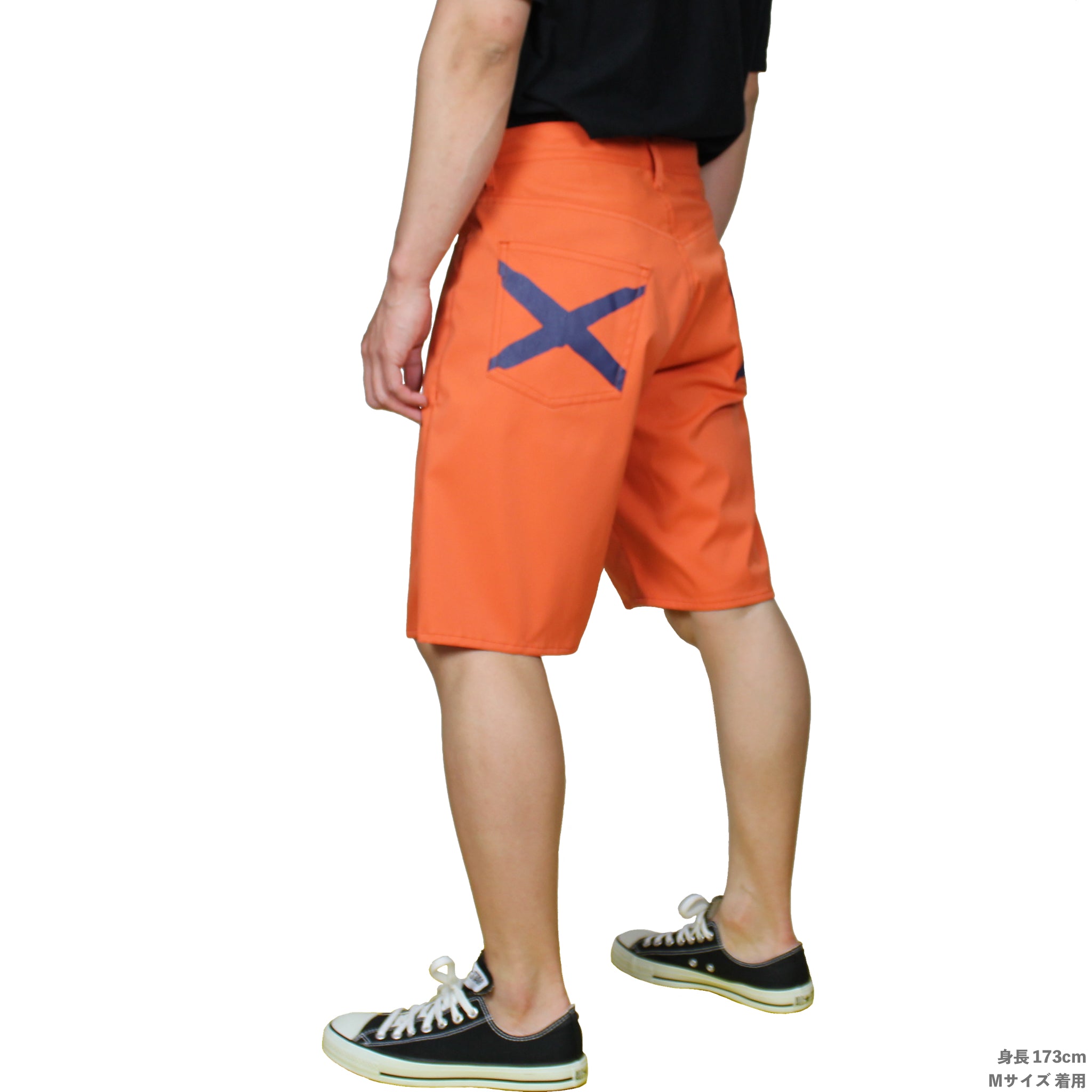 iggy shorts ORANGE × NAVY