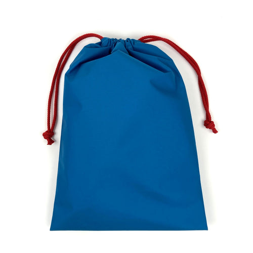 ドローストリング バッグ ポケット ナイロン×ブラック